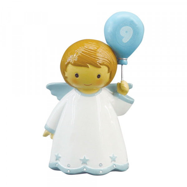 ANJO C/BALÃO DE ANIVERSÁRIO: AZUL