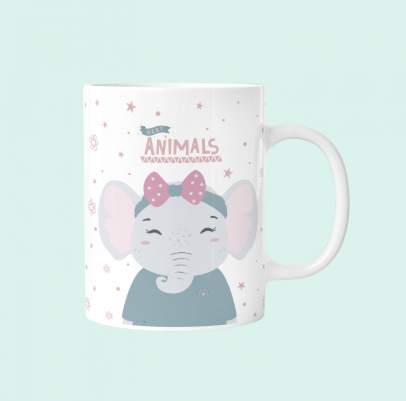 CANECA PLÁSTICO ELEFANTE (330ML)