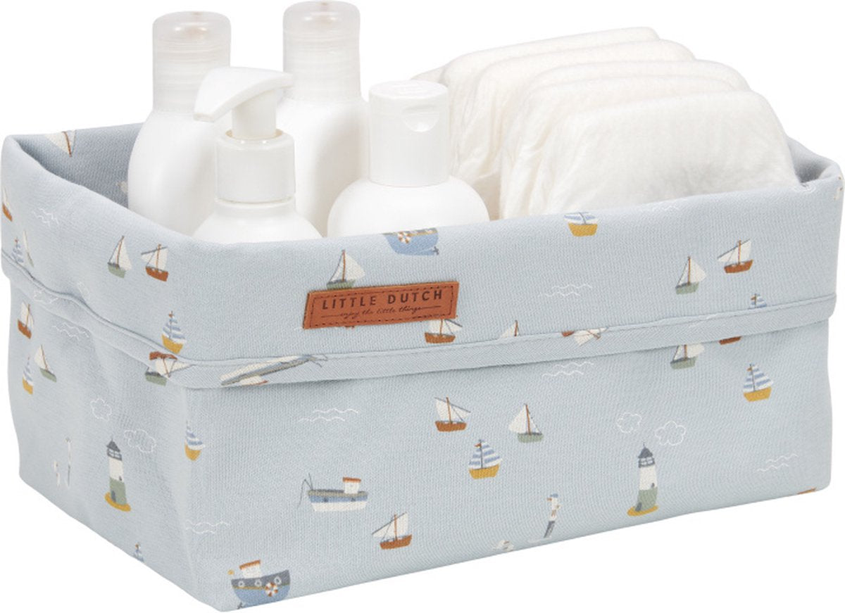 Little Dutch- Cesto de arrumação Grande: Sailors Bay Blue