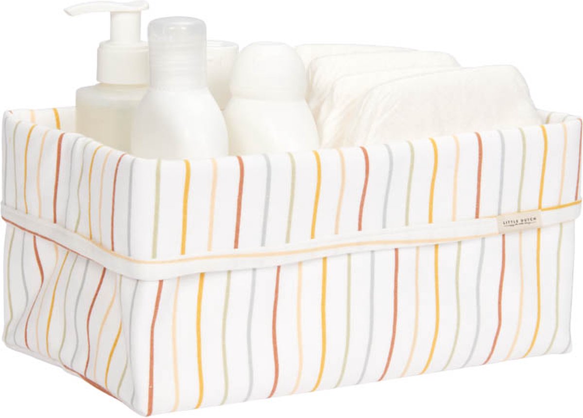 Little Dutch- Cesto de arrumação grande: Vintage Sunny Stripes