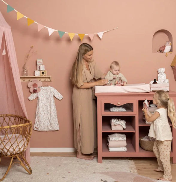 Little Dutch- Edredão de alcofa: Pure Soft Pink (manta)