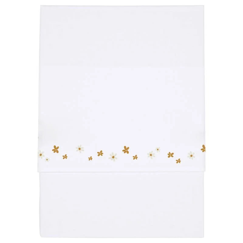 Little Dutch- Lençol de berço bordado: Little Pink Flowers