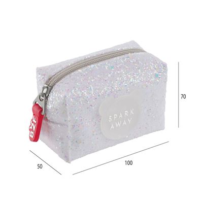 PORTA-MOEDAS C/PURPURINA (branco)
