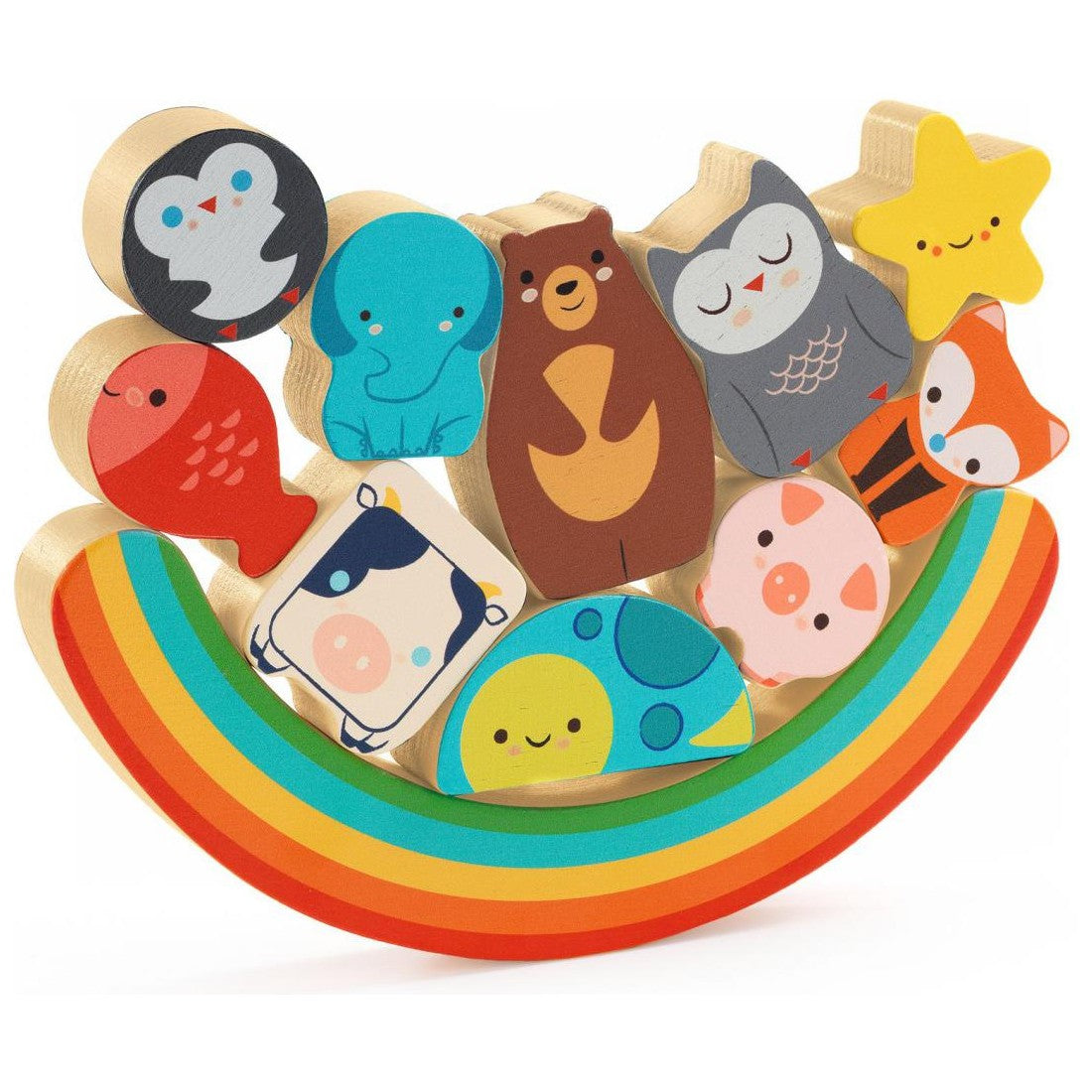 PUZZ & BOOM RAINBOW: PUZZLE DE MADEIRA E JOGO DE EQUILIBRIO