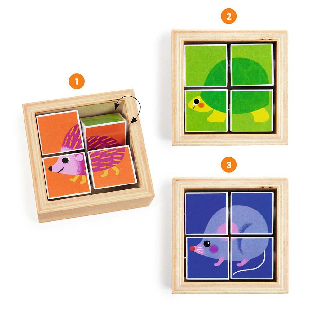 TOURNIBIST: PUZZLE BLOCOS DE MADEIRA C/ANIMAIS