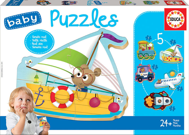 5 BABY PUZZLES VEÍCULOS 2