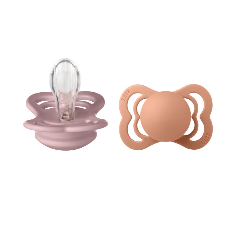 2 CHUPETAS BIBS DE SILICONE SUPREME: PINK