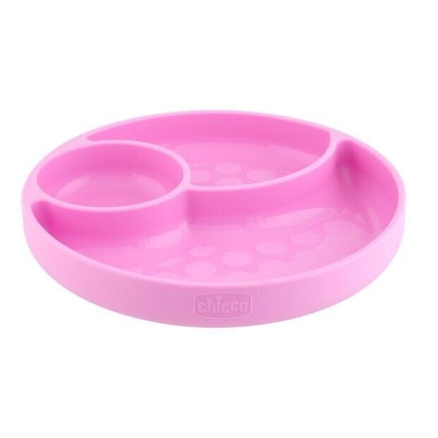 PRATO SILICONE DIVISÓRIAS- ROSA