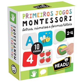Primeiros Jogos Montessori (letras,números e formas táteis