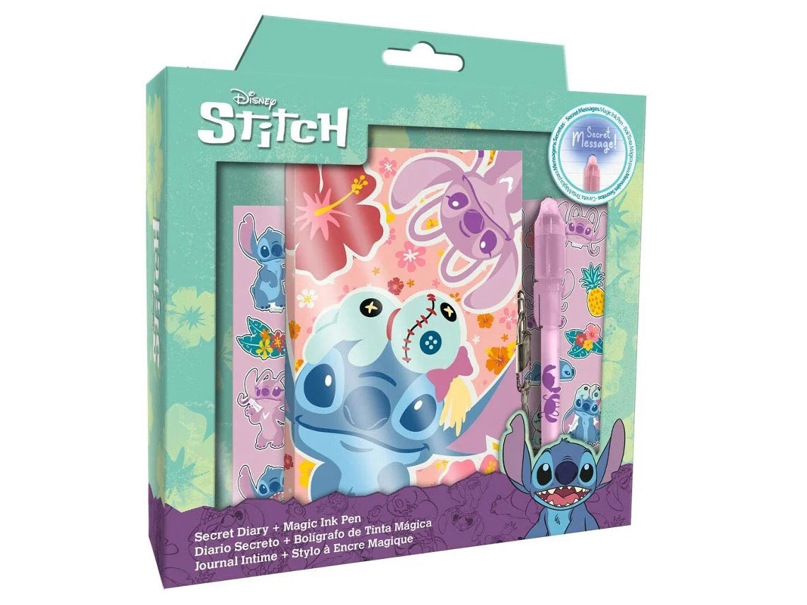 CONJUNTO: DIÁRIO + CANETA MÁGICA: STITCH