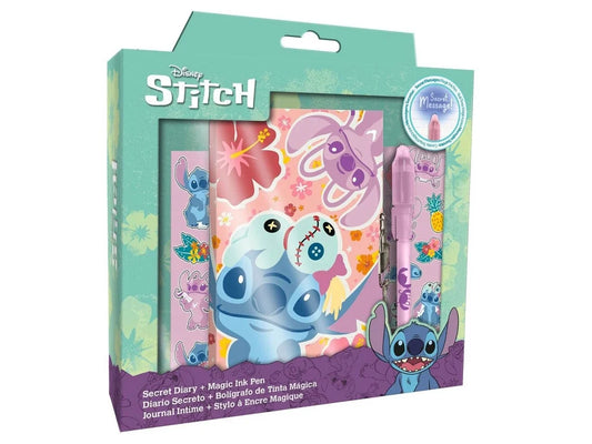 CONJUNTO: DIÁRIO + CANETA MÁGICA: STITCH