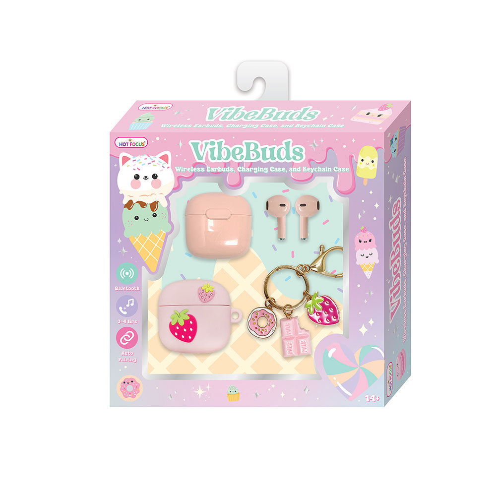 AURICULARES S/FIO C/CAPA DE SILICONE E PORTA-CHAVES (VIBEBUDS)