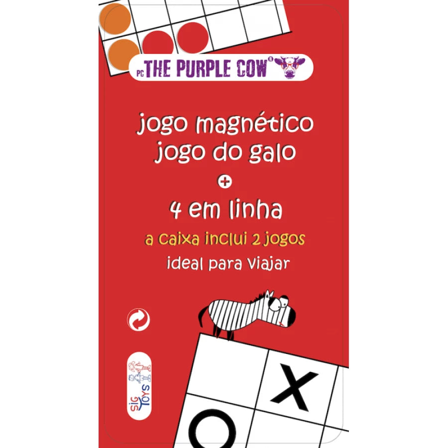 JOGO DO GALO E 4 EM LINHA MAGNETICO - THE PURPEL COW