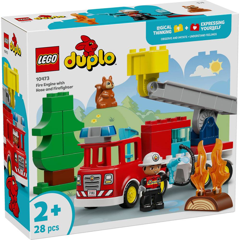 LEGO DUPLO: CAMIÃO DOS BOMBEIROS C/MANGUEIRA E BOMBEIRO (10473)