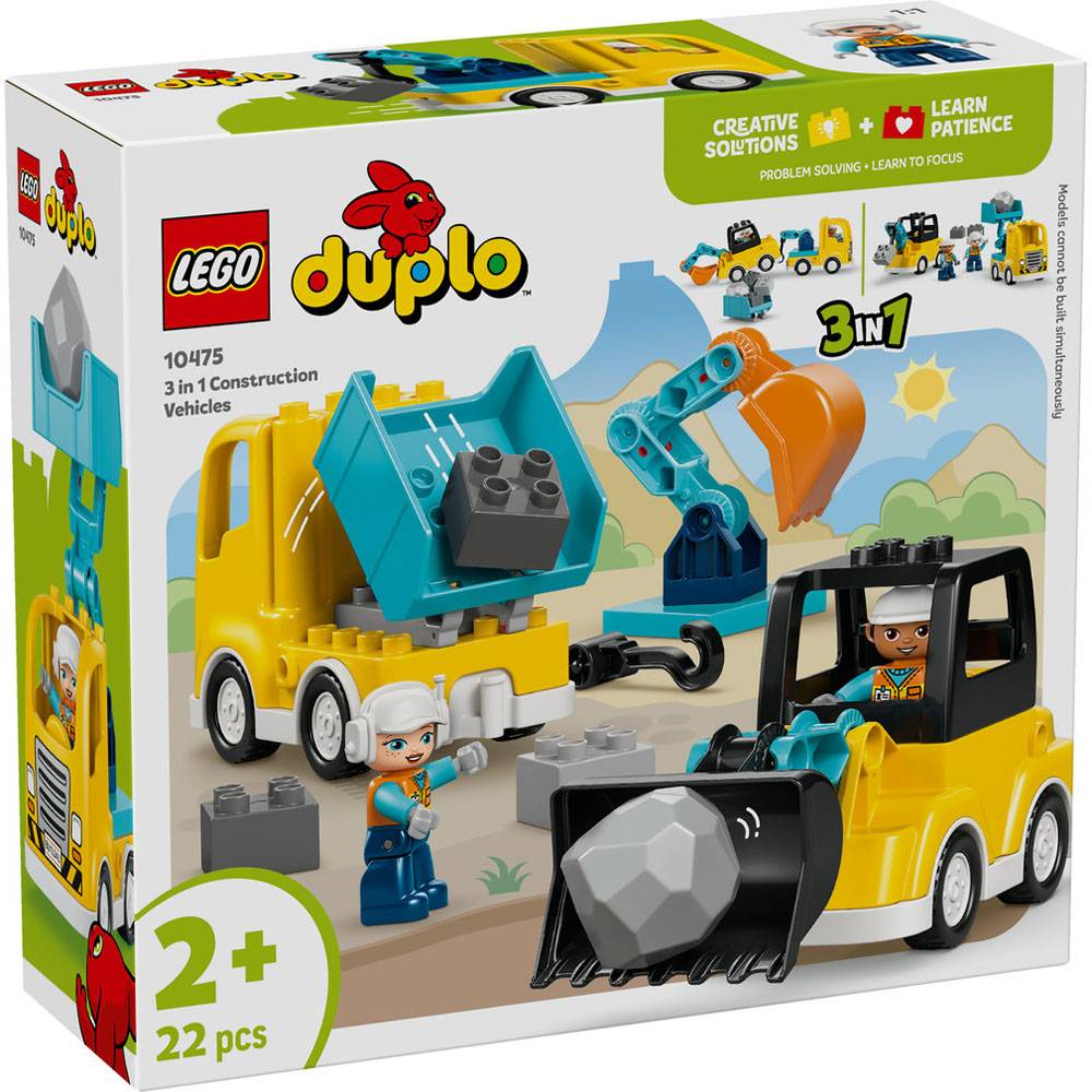 LEGO DUPLO: VEICULOS DE CONSTRUÇÃO 3 EM 1 (10475)