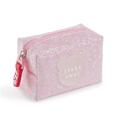 PORTA-MOEDAS C/PURPURINA (rosa)