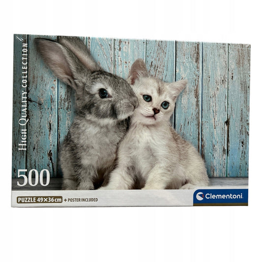 PUZZLE 500: GATO E COELHO