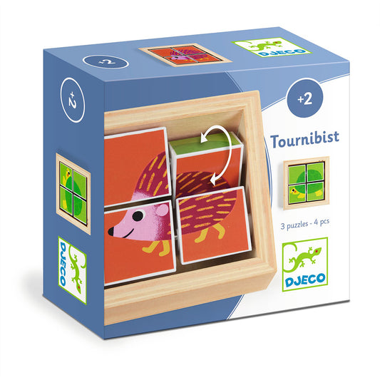 TOURNIBIST: PUZZLE BLOCOS DE MADEIRA C/ANIMAIS