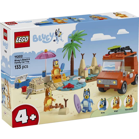 LEGO BLUEY: VIAGEMDE CARRO À PRAIA C/BLUEY E FAMILIA (11202)