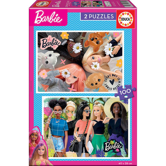 2X PUZZLE 100 BARBIE